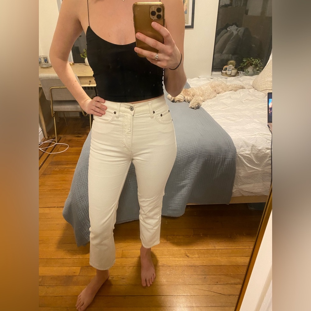 Abercrombie white jeans